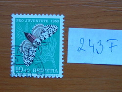 SVÁJC 10 + 10 (R) 1953 Ferdinand Hodler születésének100. évfordulója, 1853-1918 - rovarok 243F