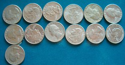 13 db usa apró quarter dollár szép darabok negyed  dollár váltó pénz érmék KIÁRUSÍTÁS