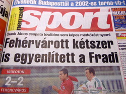 2001 november 4  /  nemzeti SPORT  /  Nagyszerű ajándékötlet! Eredeti újság Ssz.:  17930