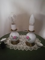 Antik porcelán asztali lámpa párban