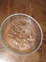 Vintage cseresznyés antik üvegtál kínálótál üveg tányér