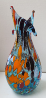 Murano millefiori broken glass vase