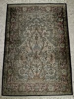 90 x 65 cm régi életfás kézi csomózású selyem perzsa szőnyeg eladó 