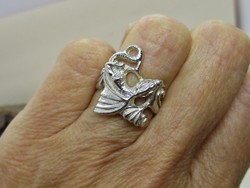 Különleges sárkányos  iparművész ezüst gyűrű 