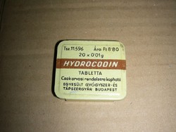 Hydrocodin gyógyszeres dobozka