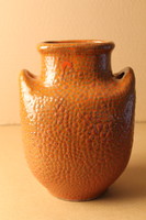 Pesthidegkúti retro kerámia váza, kétfülű