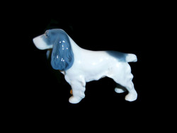 Nagyon szép Metzler & Ortloff porcelán Spániel kutya