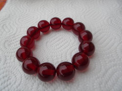 Antique Art Deco Cherry Amber Bakelite Buckle Bracelet