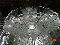 Dombor opál üveg virág mintákkal Walther Glass tál