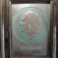 Iván István: Liszt Ferenc bronz dombormű, relief