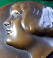Ray-Concave Joseph: Girl's Head, Bronze Relief, 1921