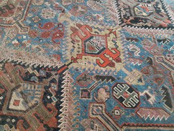 Antik, XIX. századi, iráni, mesés  Shiraz szőnyeg
