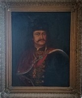  II. Rákóczi Ferenc portré! 1903-as antik olajfestmény! Mányoki után, Faragó Lajos 1903