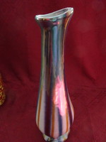 Iparművész porcelán, csíkos mintájú váza, 35 cm magas. Vanneki! Jókai