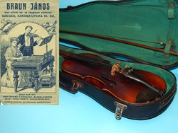 Hegedű Braun János műhelyéből Szeged 1907 év