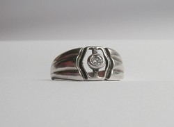 Régi, köves, ezüst férfi vagy uniszex gyűrű (21 mm)