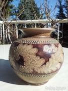 Old German ceramic ball vase