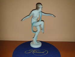 Makulátlan Herendi balett táncosnő akt figura
