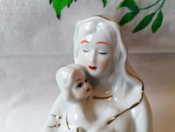 Szűz Mária a gyermek Jézussal asztali disz porcelán