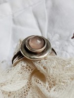 Izraeli ötvösműves gyűrű Rózsakvarccal