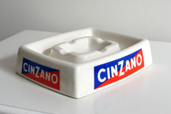 Cinzano hamutartó hamutál reklámtárgy olasz porcelán hibátlan reklám 70-es évek