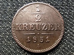 Ausztria Ferenc József 1/2 Krajcár 1851 A (id39265)