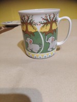 Elefántos csésze Hollóházi