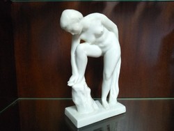 Pándi Kiss János porcelán női akt szobor 