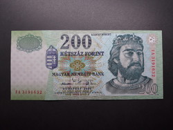 200 forint 2006 FA - Régi forint papírpénz - retró kétszázas bankjegy eladó