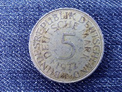Németország Szövetségi Köztársaság (1949-1990) ezüst (.625) 5 Márka 1972 F (id12992)