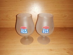 Lipton Ice Tea talpas üveg pohár párban