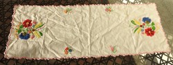 Hand-embroidered runner tablecloth