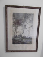 Etching from the first half of the last century for sale!