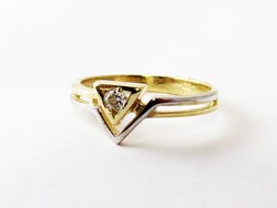 Gold women's stone ring (d25-au70734)