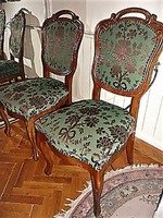 2 darab korabeli, neobarokk jellegű, stil szék 