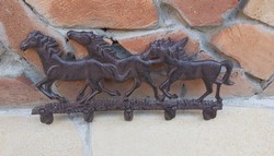 Beautiful iron horse hanger, wall hangers collector's beauties village decoration