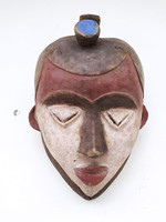 Antik afrika afrikai maszk Kwele népcsoport african mask Gabon zk2