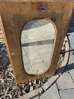 Antik tükör intarziás keretben