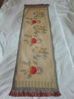 Gyümölcs mintás, szőttes asztali futó: 34 x 106 cm + 3 cm rojt