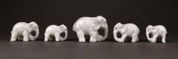 1C519 Kisméretű porcelán elefánt család csomag 5 darab