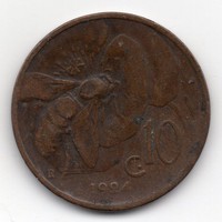 Olaszország 10 olasz centesimi, 1924