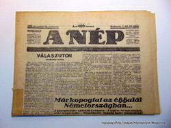 1923 november 25  /  A NÉP  /  Régi ÚJSÁGOK KÉPREGÉNYEK MAGAZINOK Ssz.:  15917