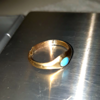 Türkíz köves arany gyűrű