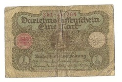 1 márka német birodalom Deutsche Reich Berlin 1920 284 papírpénz bankjegy 1 forintról KIÁRUSÍTÁS 