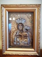 Régi házioltár, ikon Mária a kis Jézussal, Szent kép - Karácsony