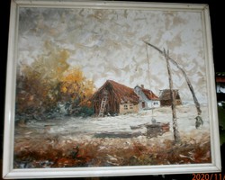 Czinege Zsolt tanya c. festménye eladó