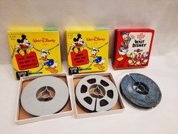 3 db. régo 8 mm-es Walt Disney film. Donald Kacsa, Mickey Egér...