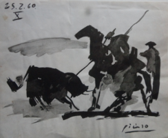 Pablo Picasso eredeti akvarellje 