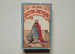 Le Jeu du Destin Antique régi, 34 éves, osztrák kiadású jóskártya vetőkártya pakli Piatnik 32 lapos 