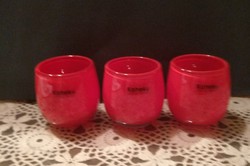 Kaheku glass candle holder handmade red, recommend!